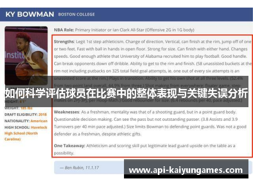 如何科学评估球员在比赛中的整体表现与关键失误分析