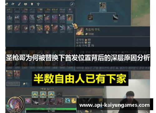 圣枪哥为何被替换下首发位置背后的深层原因分析