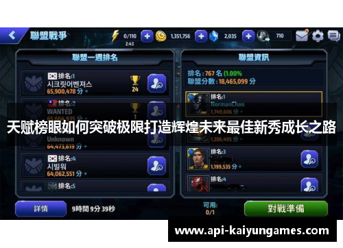 天赋榜眼如何突破极限打造辉煌未来最佳新秀成长之路